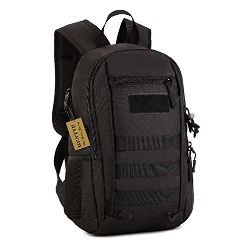 Huntvp 12L Mochila de Asalto Militar Táctical Molle Bolsa Bandolera para Senderismo Caza Camping - Color Negro Huntvp 12L Mochila de Asalto Militar Táctical Molle Bolsa Bandolera para Senderismo Caza Camping - Color Negro