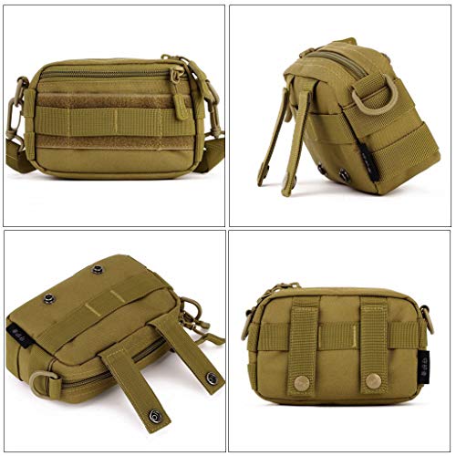 Huntvp Mini Bolsa Táctical Bolsa de Hombro Mochila de Bandolera Riñoneras Deportivos Estilo Militar Riñoneras de Múltiple Función Mochila Ejércita Impermeable, Negro