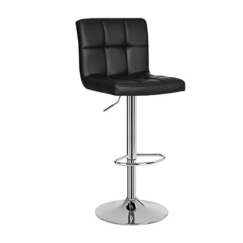 Huracan 2X Taburetes de Bar Taburetes Altos de Cocina Taburetes Giratorio Regulable en Altura y Giratorio Sillas Bar de Cuero Sintético (Negro) Huracan 2X Taburetes de Bar Taburetes Altos de Cocina Taburetes Giratorio Regulable en Altura y Giratorio Sillas Bar de Cuero Sintético (Negro)