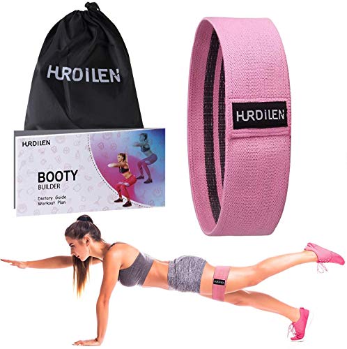 Hurdilen Bandas Elásticas, Bandas de Resistencia con Bolsa Portátil, Soporte para Crossfit, Yoga, Pilates, Sentadillas, Estocadas, Estiramientos, Entrenamiento de Fuerza y Fisioterapia, Rosa