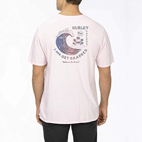 Hurley M Bnz Get Shacked S/S Camiseta, Hombre, Pink Tint Hurley M Bnz Get Shacked S/S Camiseta, Hombre, Pink Tint