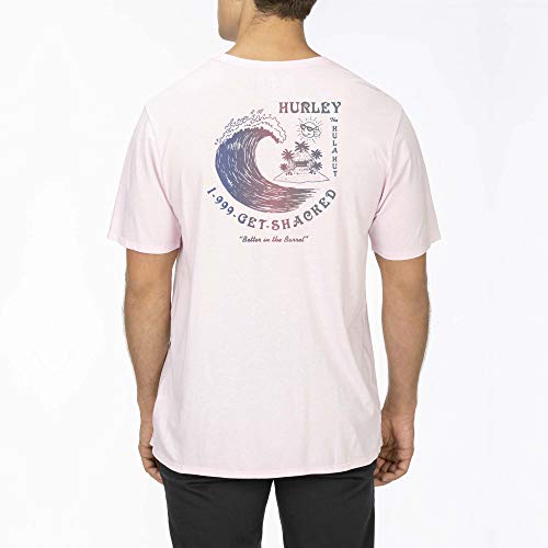 Hurley M Bnz Get Shacked S/S Camiseta, Hombre, Pink Tint