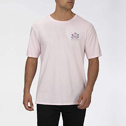 Hurley M Bnz Get Shacked S/S Camiseta, Hombre, Pink Tint