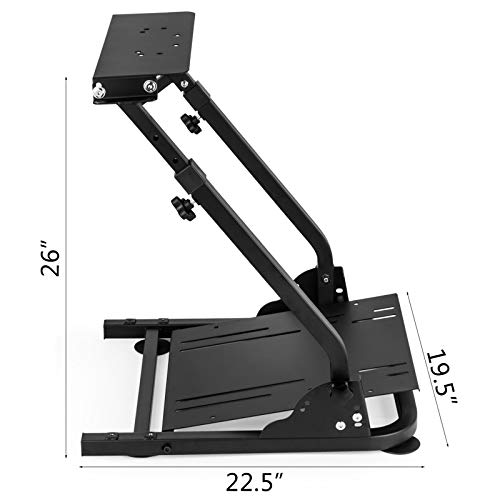 Husuper Soporte para Volante 61 x 45 x 58-77cm Soporte de Volante Universal Plegable G25 G27 G29 y G920 Wheel Stand Pro Compatible con Logitech Soporte Volante Logitech g29 Wheel Stand Pro