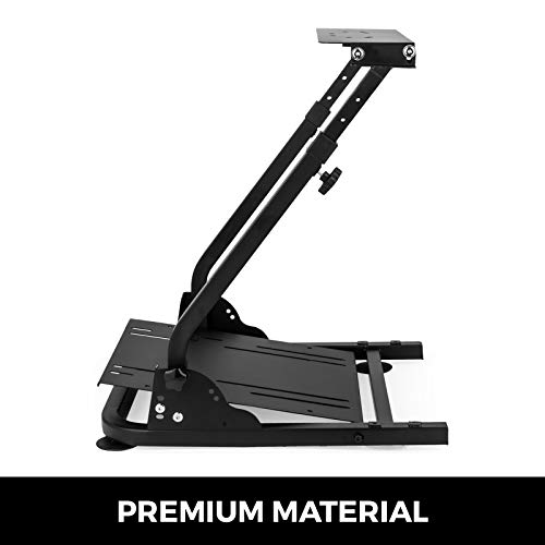 Husuper Soporte para Volante 61 x 45 x 58-77cm Soporte de Volante Universal Plegable G25 G27 G29 y G920 Wheel Stand Pro Compatible con Logitech Soporte Volante Logitech g29 Wheel Stand Pro