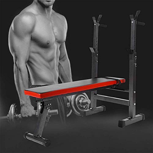 HUYYA Multifuncional Banco De Pesas, Ajustable Banco Pesas Banco De MusculacióN Banco Fitness para Fitness Entrenamiento Profesional con Respaldo,B