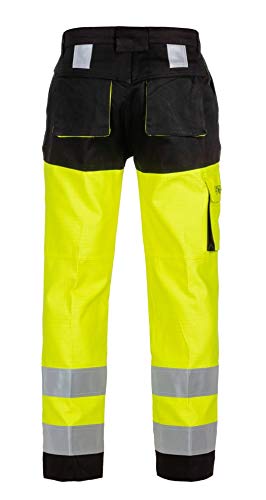 Hydrowear 043601YB Mallorca pantalón de trabajo de verano, Multi CVC, 80% algodón, 19% poliéster, 1% antiestático, 48 tamaños, color amarillo/negro