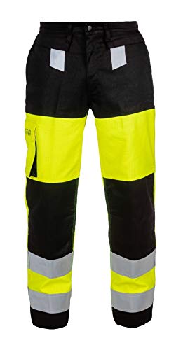 Hydrowear 043601YB Mallorca pantalón de trabajo de verano, Multi CVC, 80% algodón, 19% poliéster, 1% antiestático, 48 tamaños, color amarillo/negro