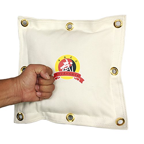 HYFAN Bolsa de lona para boxeo Wing Chun Kung Fu, saco de boxeo de entrenamiento, saco de arena llamativo (blanco nuevo)