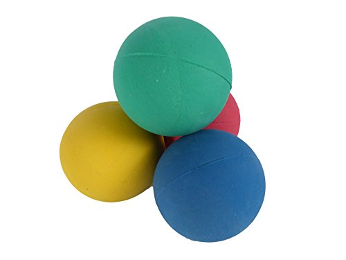 Hyfive Perro Brillante obteniendo Pelotas de Goma rebotando Flotante para la formación de los Colores Mezclados, Paquete de 4 Hyfive Perro Brillante obteniendo Pelotas de Goma rebotando Flotante para la formación de los Colores Mezclados, Paquete de 4