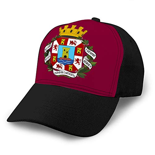 hyg03j4 Gorras de béisbol Sombreros Bandera de tamaño Ajustable de Cartagena en la región de Murcia de españa Gorra para el Sol