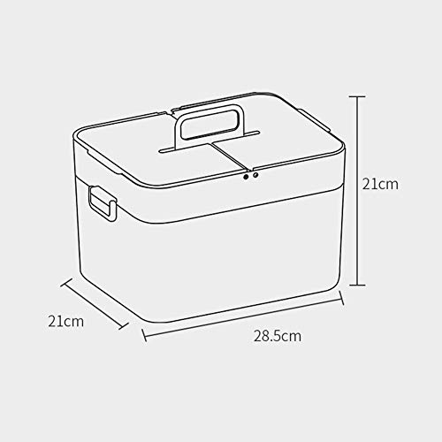 HYHY Recipiente médico de Primeros Auxilios Familiar con asa portátil 2 Capas Caja de Almacenamiento de plástico Multiusos Organizador portátil con Compartimentos