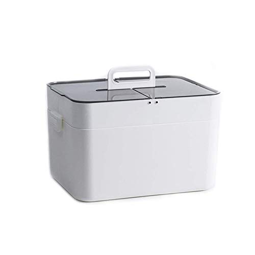 HYHY Recipiente médico de Primeros Auxilios Familiar con asa portátil 2 Capas Caja de Almacenamiento de plástico Multiusos Organizador portátil con Compartimentos HYHY Recipiente médico de Primeros Auxilios Familiar con asa portátil 2 Capas Caja de Almacenamiento de plástico Multiusos Organizador portátil con Compartimentos