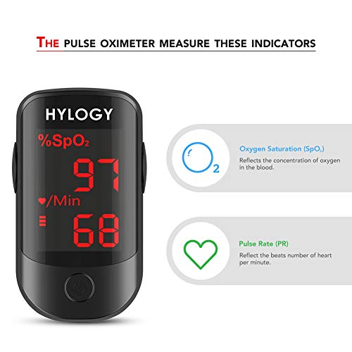 HYLOGY Oxímetro de Pulso, Pulsioximetro de Dedo Profesional saturacion oxigeno oxímetro con pantalla OLED (negro) HYLOGY Oxímetro de Pulso, Pulsioximetro de Dedo Profesional saturacion oxigeno oxímetro con pantalla OLED (negro)