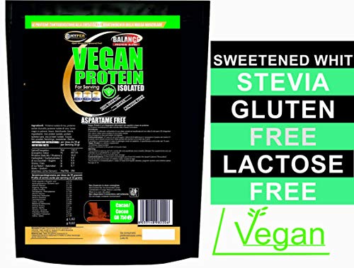 Hyper Proteínas Veganas de fuentes vegetales (proteínas aisladas, soja, arroz y piisel), liberación gradual (2250 g de cacao)