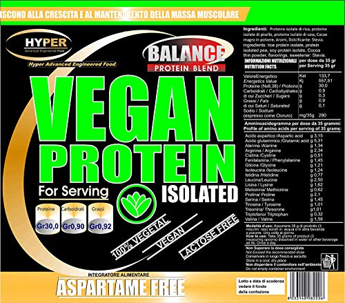 Hyper Proteínas Veganas de fuentes vegetales (proteínas aisladas, soja, arroz y piisel), liberación gradual (2250 g de cacao)