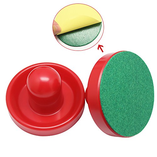 Hysagtek Mazo de mesa de hockey de aire de 96 mm, con 8 discos, color rojo
