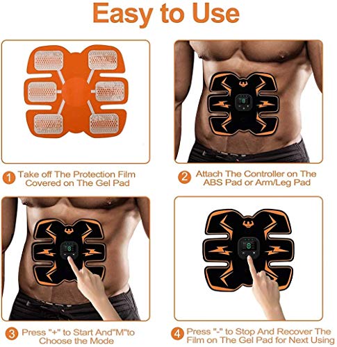 HYZXK Estimulador de Abdominales, tonificador Muscular, Dispositivo de Entrenamiento Beltb estimulador de Abdominales para músculos, Dispositivo de Gimnasio portátil inalámbrico para lle HYZXK Estimulador de Abdominales, tonificador Muscular, Dispositivo de Entrenamiento Beltb estimulador de Abdominales para músculos, Dispositivo de Gimnasio portátil inalámbrico para lle