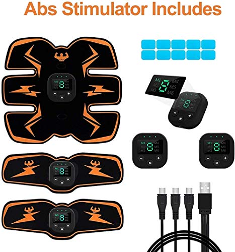 HYZXK Estimulador de Abdominales, tonificador Muscular, Dispositivo de Entrenamiento Beltb estimulador de Abdominales para músculos, Dispositivo de Gimnasio portátil inalámbrico para lle HYZXK Estimulador de Abdominales, tonificador Muscular, Dispositivo de Entrenamiento Beltb estimulador de Abdominales para músculos, Dispositivo de Gimnasio portátil inalámbrico para lle