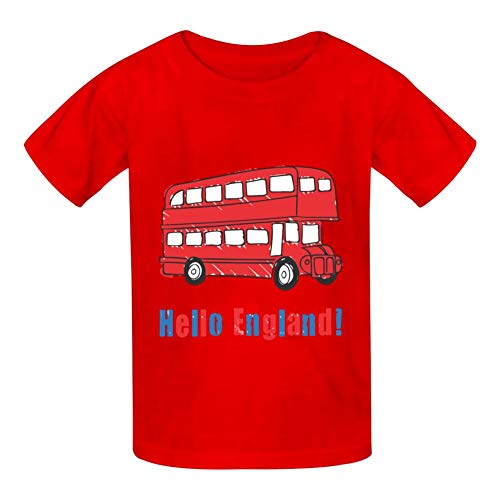 Ialv Wang - Camiseta de manga corta para niños, diseño de Hello England