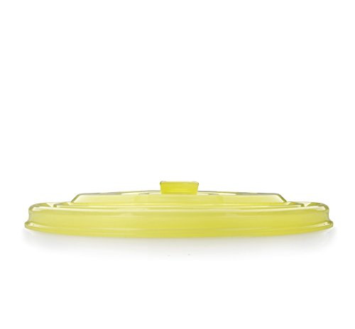 IBILI 798500 Tapa Plegable para microondas de Silicona, Color Amarillo (26 x 26 x 3 cm)
