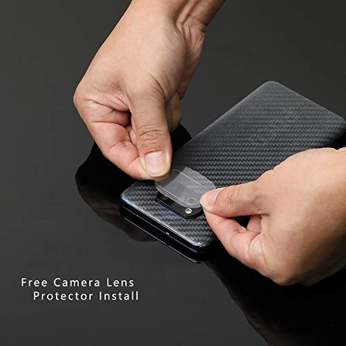 Ibywind Protector de Pantalla para POCO X3 NFC [2 Piezas],con Protector de Lente de Cámara,Atrás Pegatina Protectora Fibra de Carbono,Incluyendo Kit de instalación fácil