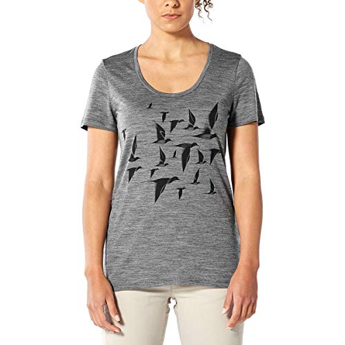 Icebreaker Tech Lite Scoop Poaka - Camiseta de senderismo para mujer, Mujer, color Poaka Lagoon., tamaño S
