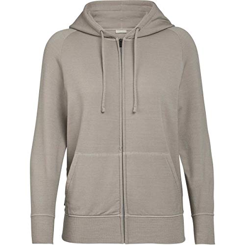 Icebreaker Women Nature Dye Helliers LS Zip Hood Husk - Sudadera con capucha y cremallera Icebreaker S Icebreaker Women Nature Dye Helliers LS Zip Hood Husk - Sudadera con capucha y cremallera Icebreaker S