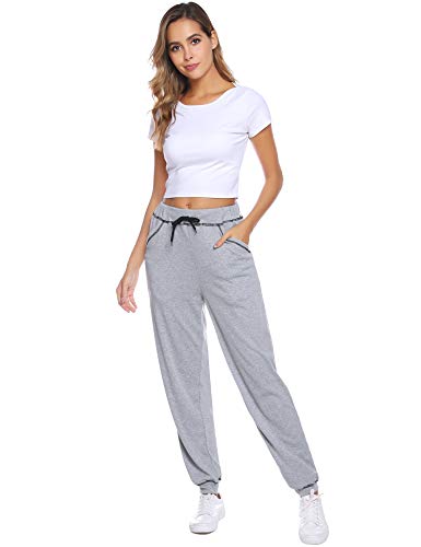 iClosam Pantalones Chandal Mujer Casuals Rayas AlgodóN De Deportivos Yoga Jogger Pantalon Sweatpants con Bolsillos Primavera Verano