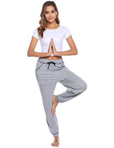 iClosam Pantalones Chandal Mujer Casuals Rayas AlgodóN De Deportivos Yoga Jogger Pantalon Sweatpants con Bolsillos Primavera Verano iClosam Pantalones Chandal Mujer Casuals Rayas AlgodóN De Deportivos Yoga Jogger Pantalon Sweatpants con Bolsillos Primavera Verano