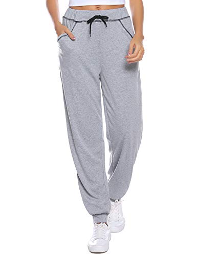 iClosam Pantalones Chandal Mujer Casuals Rayas AlgodóN De Deportivos Yoga Jogger Pantalon Sweatpants con Bolsillos Primavera Verano