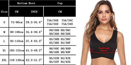 iClosam Sujetador Deportivo Encaje Mujer(1/2/3pack) Bra Push Up con Almohadillas Extraíbles para Yoga/Fitness/Ejercicio/USA de Diaria iClosam Sujetador Deportivo Encaje Mujer(1/2/3pack) Bra Push Up con Almohadillas Extraíbles para Yoga/Fitness/Ejercicio/USA de Diaria