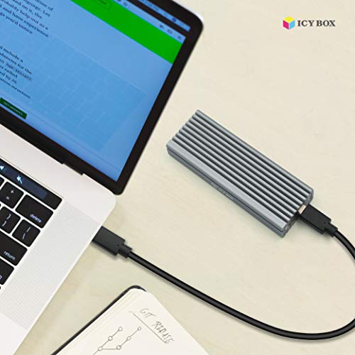ICY BOX SSD M.2 NVMe Carcasa, USB 3.1 (Gen2, 10 Gbit/s), Sistema de refrigeración, USB-C, USB-A, PCIe M-Key, Aluminio, Gris ICY BOX SSD M.2 NVMe Carcasa, USB 3.1 (Gen2, 10 Gbit/s), Sistema de refrigeración, USB-C, USB-A, PCIe M-Key, Aluminio, Gris