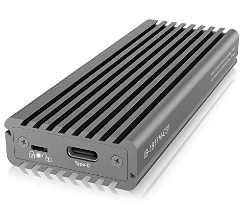 ICY BOX SSD M.2 NVMe Carcasa, USB 3.1 (Gen2, 10 Gbit/s), Sistema de refrigeración, USB-C, USB-A, PCIe M-Key, Aluminio, Gris ICY BOX SSD M.2 NVMe Carcasa, USB 3.1 (Gen2, 10 Gbit/s), Sistema de refrigeración, USB-C, USB-A, PCIe M-Key, Aluminio, Gris