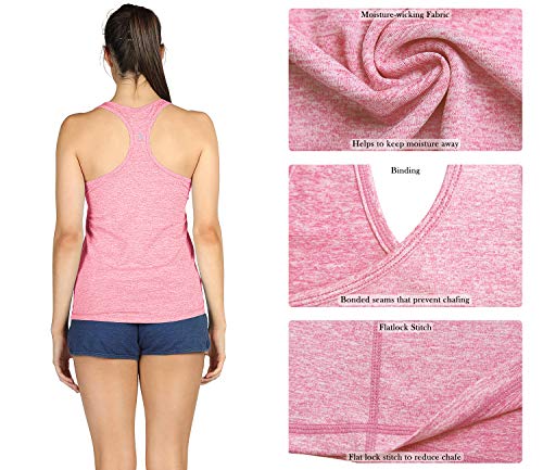icyzone Camiseta de Fitness Deportiva de Tirantes para Mujer, Pack de 3 (L, Carboncillo/Jam/Rosado) icyzone Camiseta de Fitness Deportiva de Tirantes para Mujer, Pack de 3 (L, Carboncillo/Jam/Rosado)