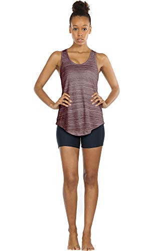 icyzone Camiseta sin Mangas de Yoga para Mujer Chaleco Deportivo (M, Borgoña)