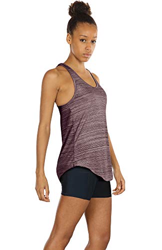 icyzone Camiseta sin Mangas de Yoga para Mujer Chaleco Deportivo (M, Borgoña)