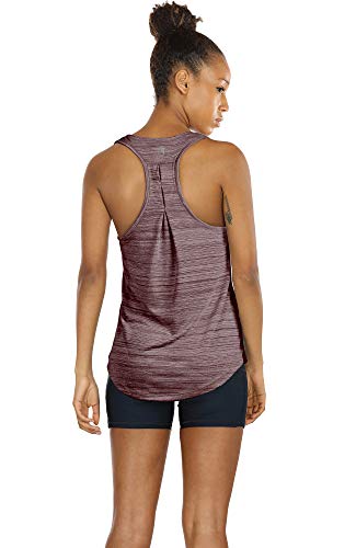 icyzone Camiseta sin Mangas de Yoga para Mujer Chaleco Deportivo (M, Borgoña)