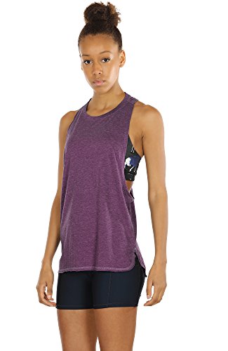 icyzone Sueltas y Ocio Camiseta sin Mangas Camiseta de Fitness Deportiva de Tirantes para Mujer(Paquete de 3) (S, Negro/UVA Morada/Azul Cielo)