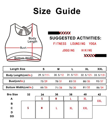 icyzone Sujetador Deportivo Yoga Diseño de Tirantes Cruzados en la Espalda Ejercicio Fitness Ropa Interior para Mujer (S, Negro) icyzone Sujetador Deportivo Yoga Diseño de Tirantes Cruzados en la Espalda Ejercicio Fitness Ropa Interior para Mujer (S, Negro)