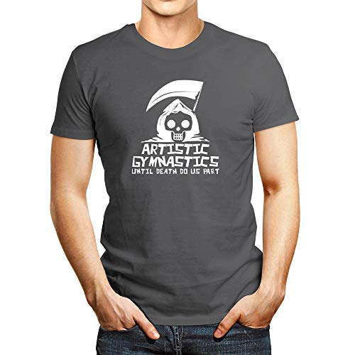 Idakoos - Camiseta de gimnasia artística con texto en inglés "Until Death Separate" - plateado - Medium