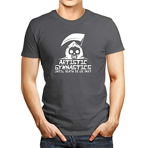 Idakoos - Camiseta de gimnasia artística con texto en inglés "Until Death Separate" - plateado - Medium Idakoos - Camiseta de gimnasia artística con texto en inglés "Until Death Separate" - plateado - Medium