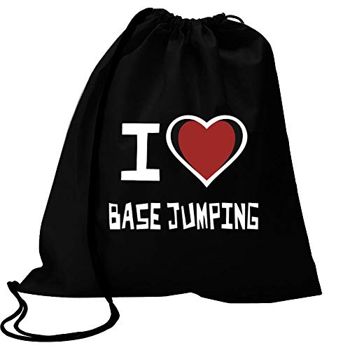 Idakoos I Love Base Jumping Bicolor Heart Bolsa Deportiva 18" x 13" Idakoos I Love Base Jumping Bicolor Heart Bolsa Deportiva 18" x 13"