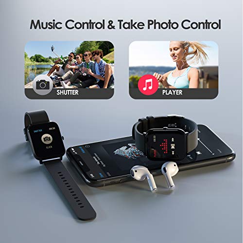 IDEALROYAL Smartwatch, P22 Reloj Inteligente Impermeable con Monitor de Frecuencia Cardíaca, Monitor de Sueño, Podómetro de Seguimiento de Actividad Física con Pantalla Táctil para Android iOS IDEALROYAL Smartwatch, P22 Reloj Inteligente Impermeable con Monitor de Frecuencia Cardíaca, Monitor de Sueño, Podómetro de Seguimiento de Actividad Física con Pantalla Táctil para Android iOS