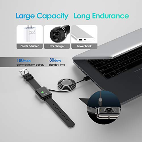 IDEALROYAL Smartwatch, P22 Reloj Inteligente Impermeable con Monitor de Frecuencia Cardíaca, Monitor de Sueño, Podómetro de Seguimiento de Actividad Física con Pantalla Táctil para Android iOS IDEALROYAL Smartwatch, P22 Reloj Inteligente Impermeable con Monitor de Frecuencia Cardíaca, Monitor de Sueño, Podómetro de Seguimiento de Actividad Física con Pantalla Táctil para Android iOS