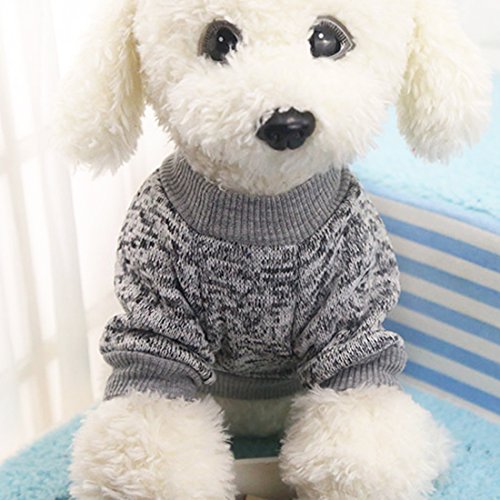 Idepet - Ropa para mascotas: jersey de forro polar para perros y gatos, XXL, Gris