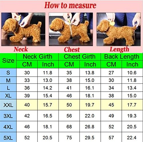 Idepet (TM Abrigo aprueba de Agua de Perro para Invierno Ropa para Perros pequeños medianos y Grandes Mascotas Tallas S M L XL XXL 3XL 4XL 5XL Idepet (TM Abrigo aprueba de Agua de Perro para Invierno Ropa para Perros pequeños medianos y Grandes Mascotas Tallas S M L XL XXL 3XL 4XL 5XL