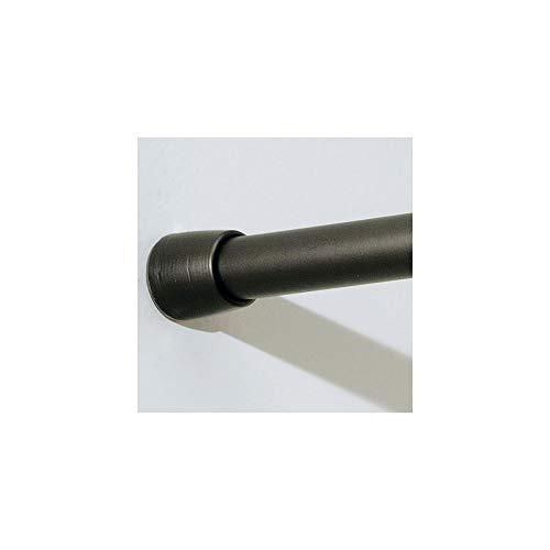 iDesign Barra para cortinas de ducha (109-191 cm), soporte para cortinas de baño de tamaño mediano y de metal, barra telescópica extensible para instalar sin taladro, color bronce iDesign Barra para cortinas de ducha (109-191 cm), soporte para cortinas de baño de tamaño mediano y de metal, barra telescópica extensible para instalar sin taladro, color bronce