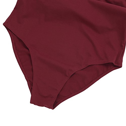 iEFiEL Chica Maillot de Danza Gimnasia Leotardo Body Clásico Elástico Ballet Algodón para Mujer Vino L iEFiEL Chica Maillot de Danza Gimnasia Leotardo Body Clásico Elástico Ballet Algodón para Mujer Vino L