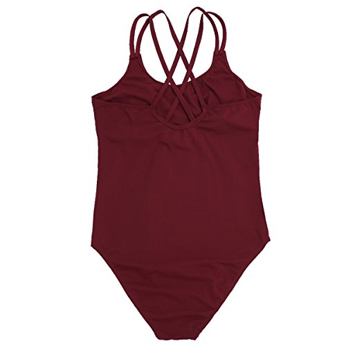 iEFiEL Chica Maillot de Danza Gimnasia Leotardo Body Clásico Elástico Ballet Algodón para Mujer Vino L iEFiEL Chica Maillot de Danza Gimnasia Leotardo Body Clásico Elástico Ballet Algodón para Mujer Vino L